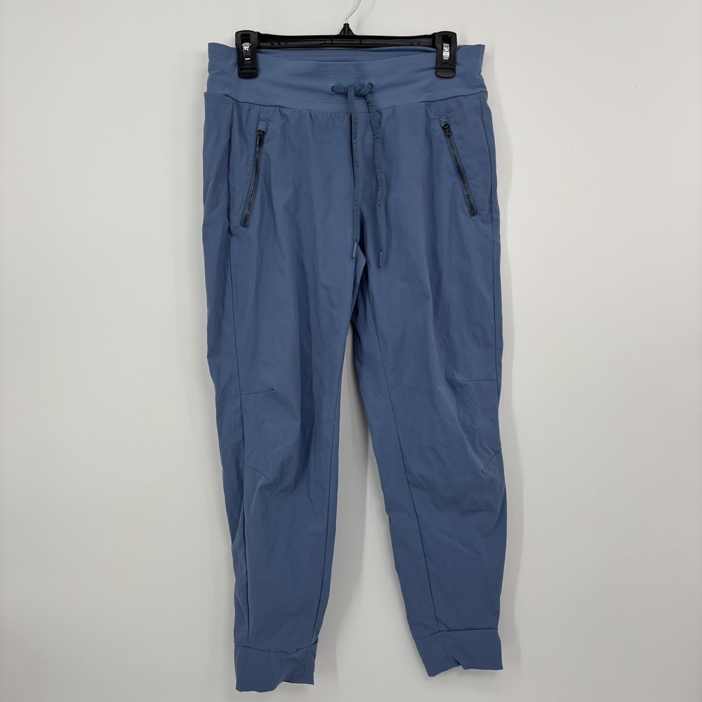 Athleta Trekkie North Joggers Women 6 Blue Hiking Travel Stretch Ripstop Pants